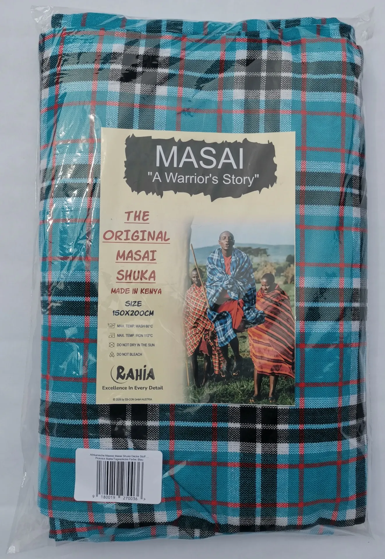 Afrikanische Maasai Masai Shuka Decke Stoff Cum Picknick Matte/Tagesdecke Farbe: Blau