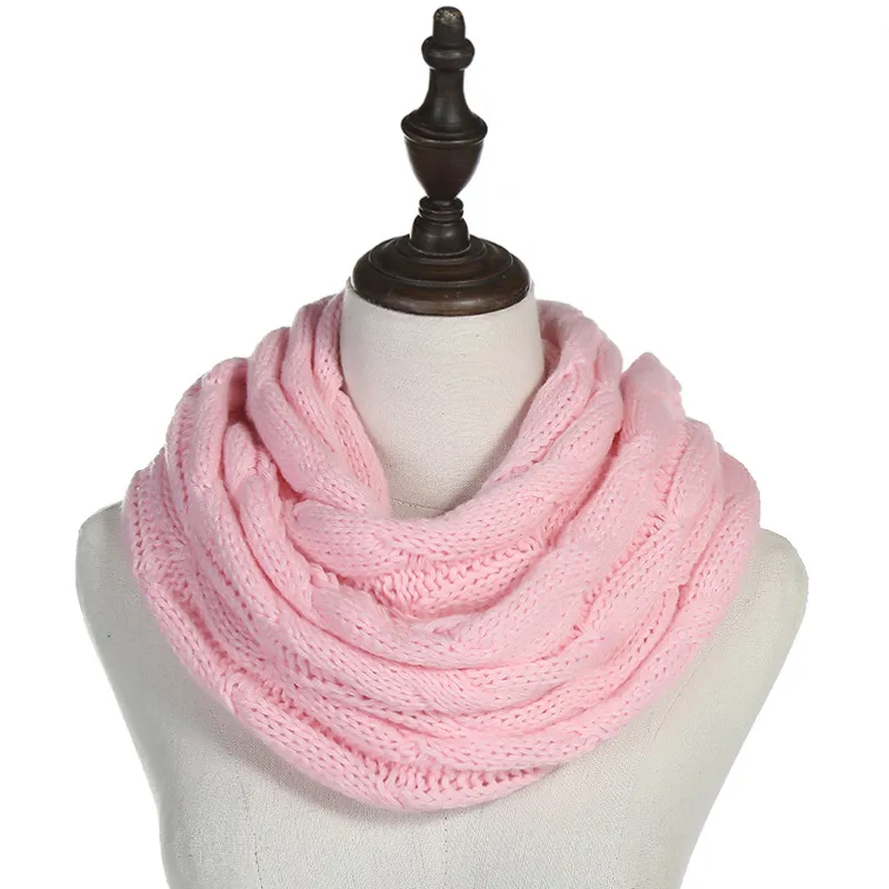 Strick Loopschal grob gestrickt, Schlauchschal, Winter Strickschal, Rundschal, Damenschal, Herbst & Winter Essentials, Farbe Rosa